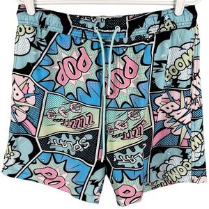 Oh Snap by Drill Clothing Co. Men's‎ Swim Trunks Shorts Comic POP BOOM Large